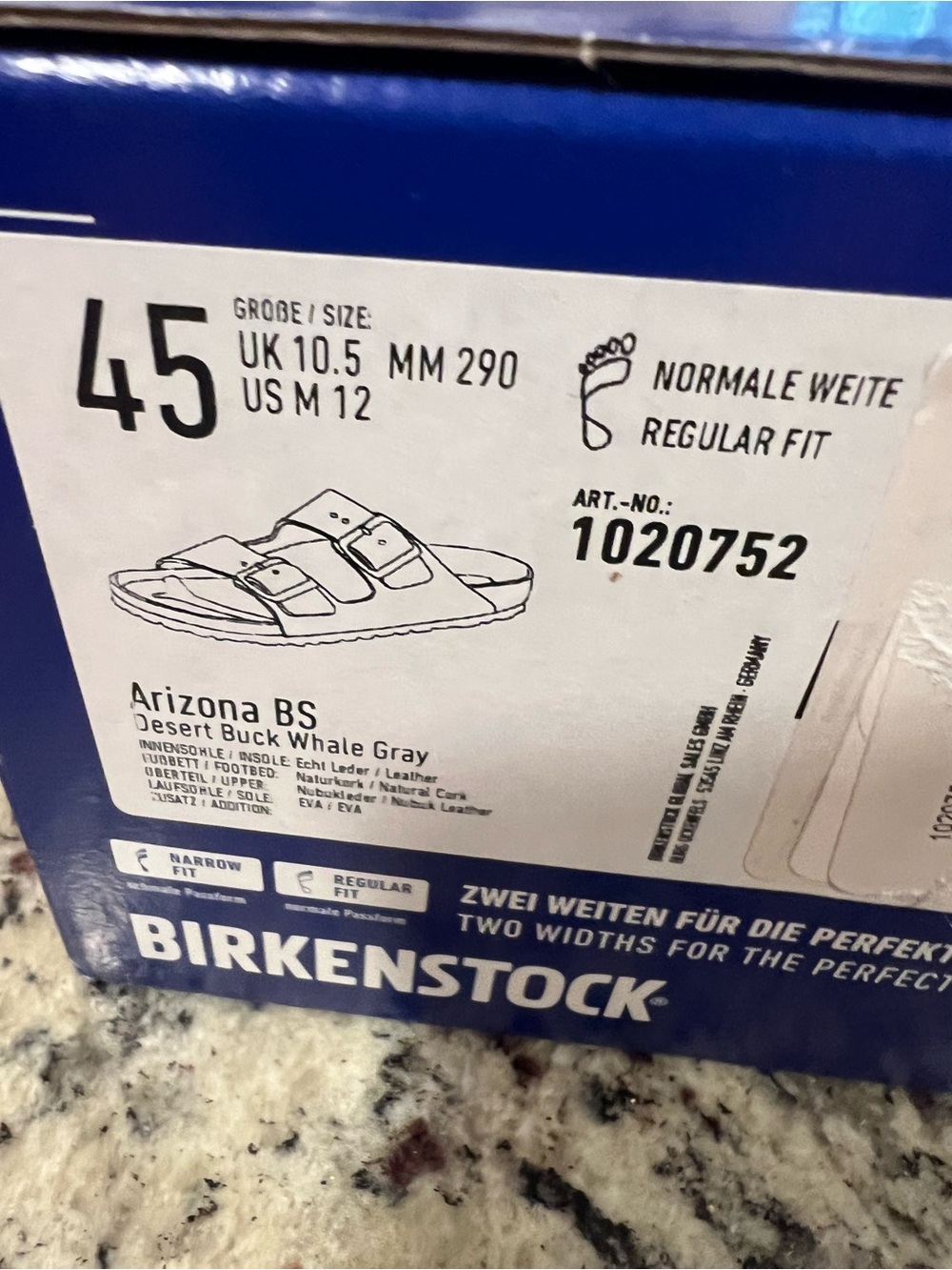 Birkenstock Men's Two-Strap Sandals in Light Gray sizes 44 &45 - Picture 8 of 11